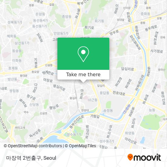 마장역 2번출구 map