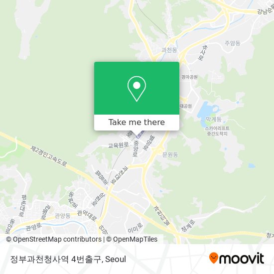 정부과천청사역 4번출구 map