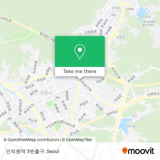 인덕원역 3번출구 map