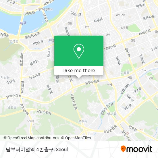 남부터미널역 4번출구 map