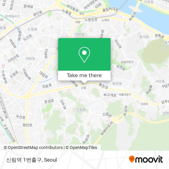 신림역 1번출구 map