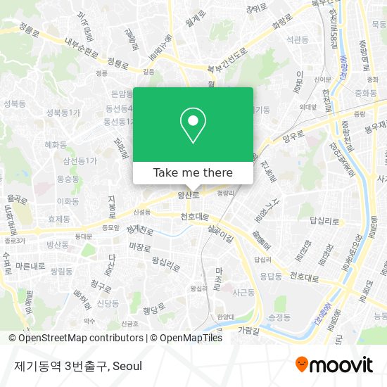 제기동역 3번출구 map