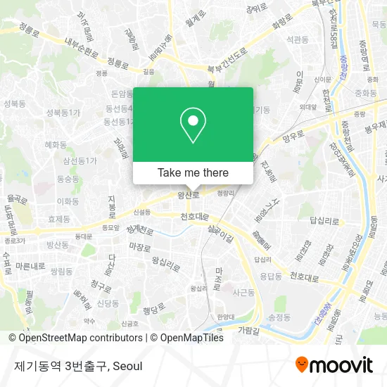 제기동역 3번출구 map