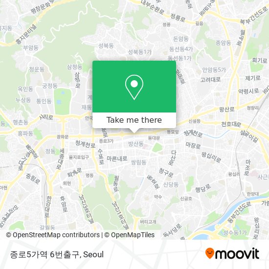 종로5가역 6번출구 map