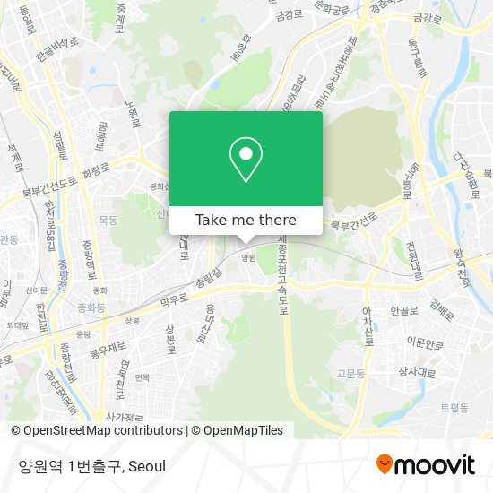 양원역 1번출구 map