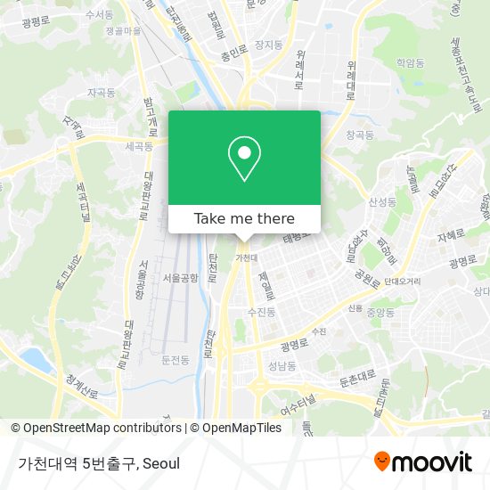 가천대역 5번출구 map