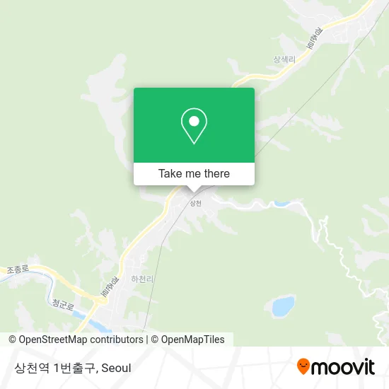 상천역 1번출구 map