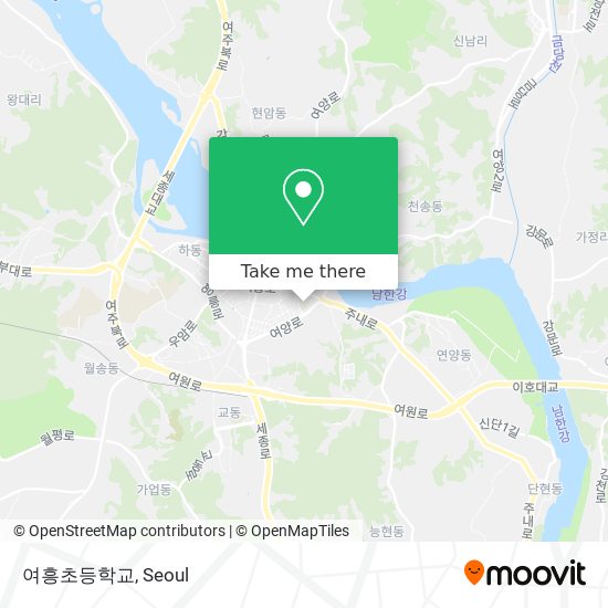 여흥초등학교 map