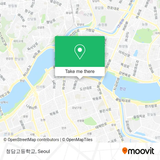 청담고등학교 map