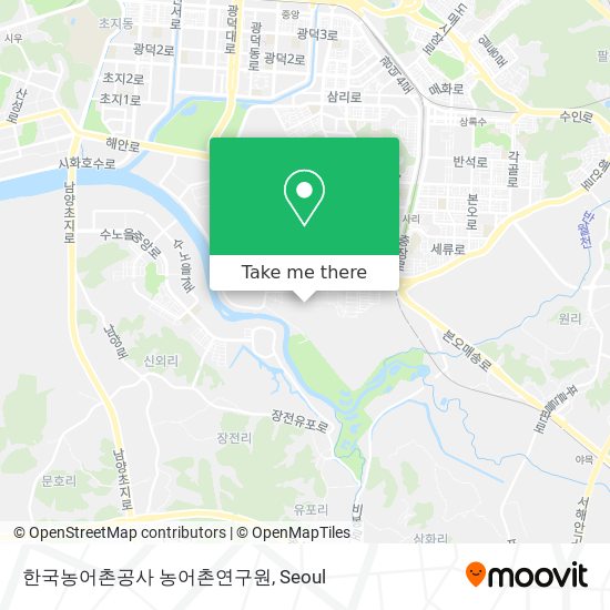 한국농어촌공사 농어촌연구원 map