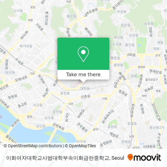 How to get to 이화여자대학교사범대학부속이화금란중학교 in 서대문구, 서울시 by Bus or Subway? How To Get To 이화여자대학교사범대학부속이화금란중학교 In 서대문구, 서울시 By Bus Or Subway?