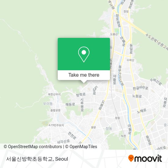 서울신방학초등학교 map