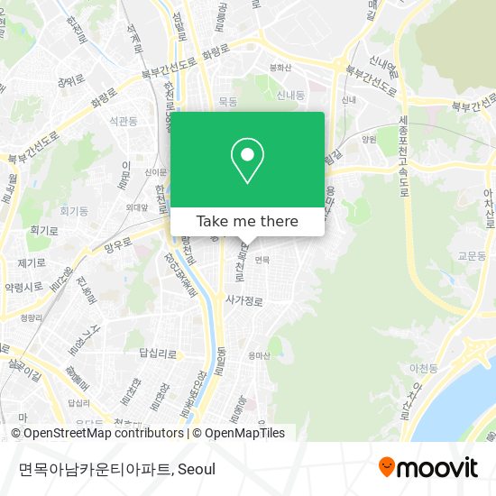 면목아남카운티아파트 map