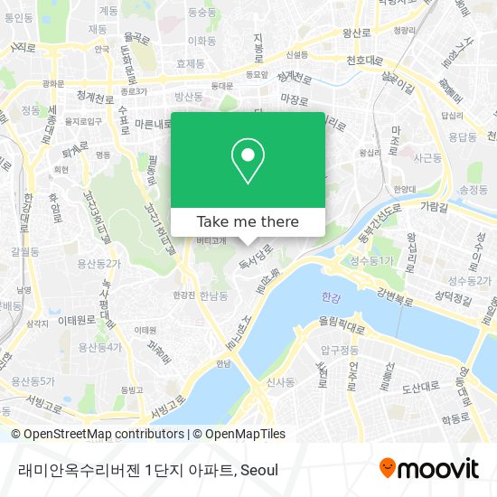 래미안옥수리버젠 1단지 아파트 map