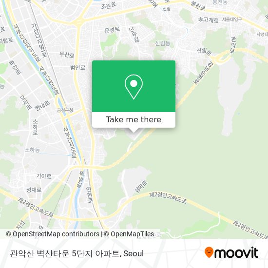 관악산 벽산타운 5단지 아파트 map