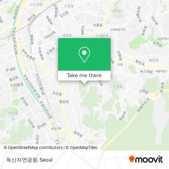 독산자연공원 map