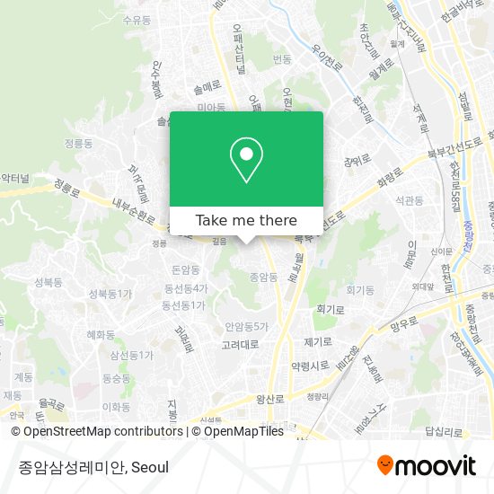 종암삼성레미안 map