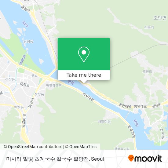 미사리 밀빛 초계국수 칼국수 팔당점 map