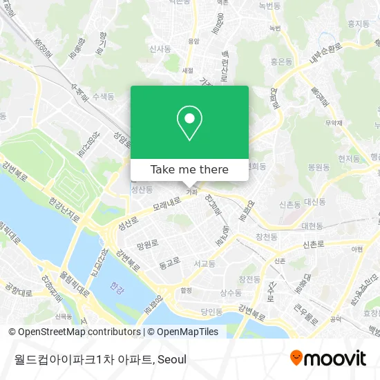월드컵아이파크1차 아파트 map
