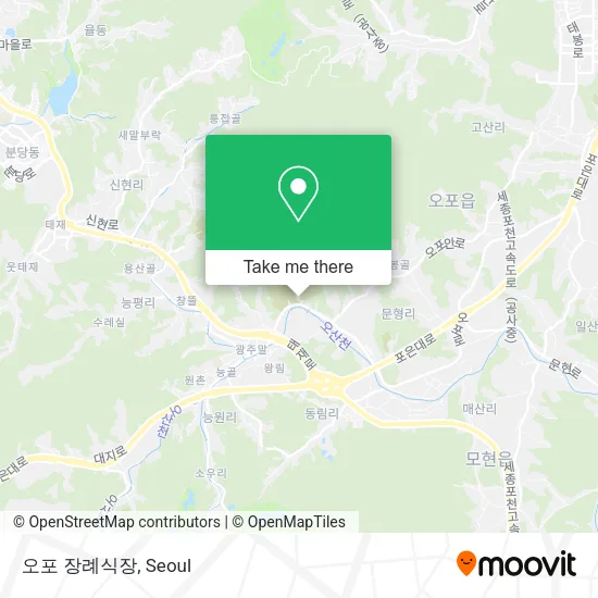 오포 장례식장 map