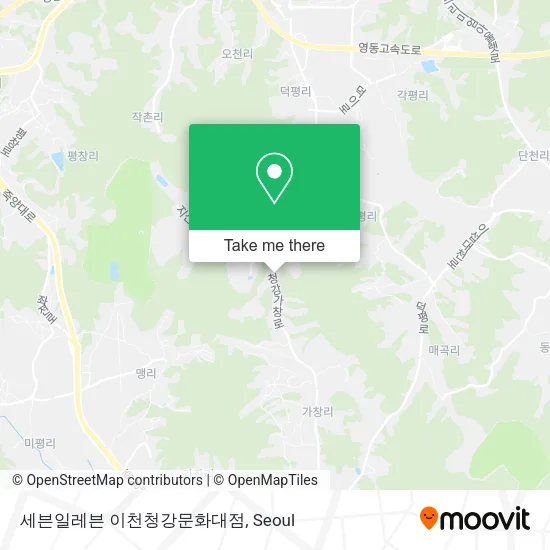 세븐일레븐 이천청강문화대점 map