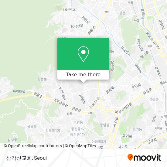 삼각산교회 map