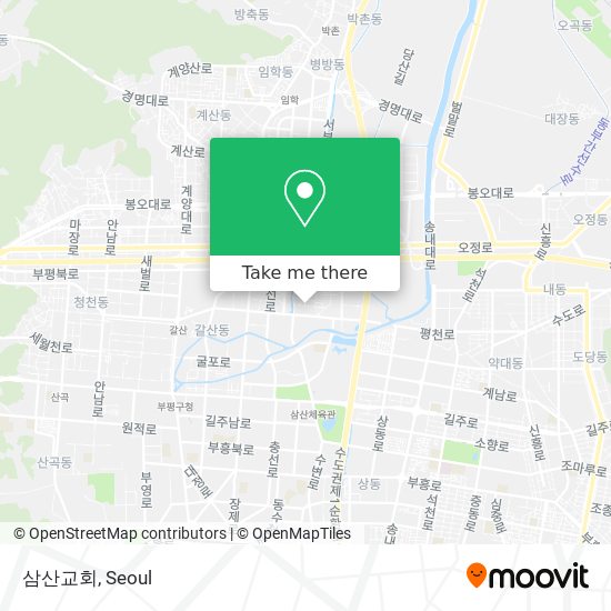 삼산교회 map