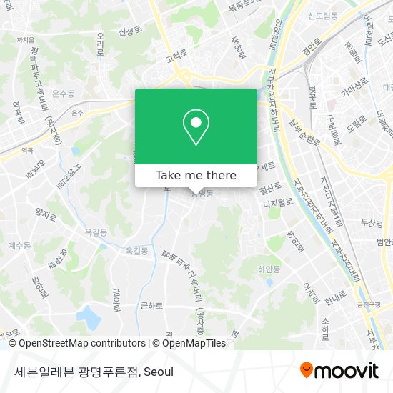 세븐일레븐 광명푸른점 map