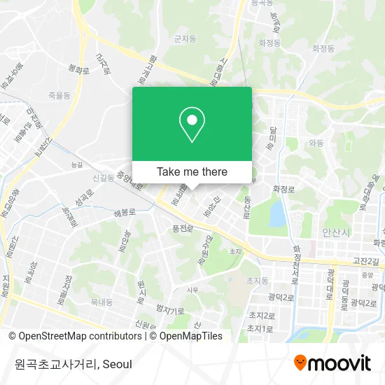 원곡초교사거리 map