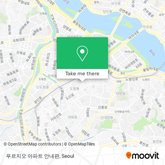 푸르지오 아파트 안내판 map