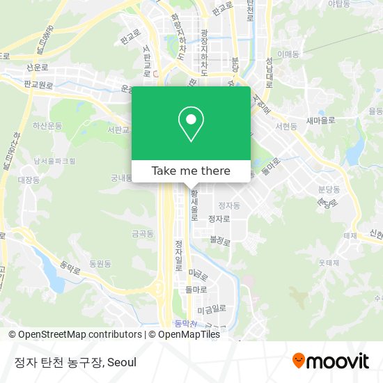 정자 탄천 농구장 map