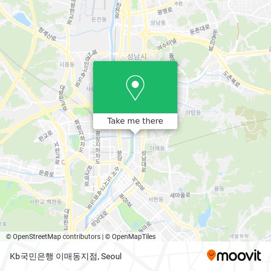 Kb국민은행 이매동지점 map