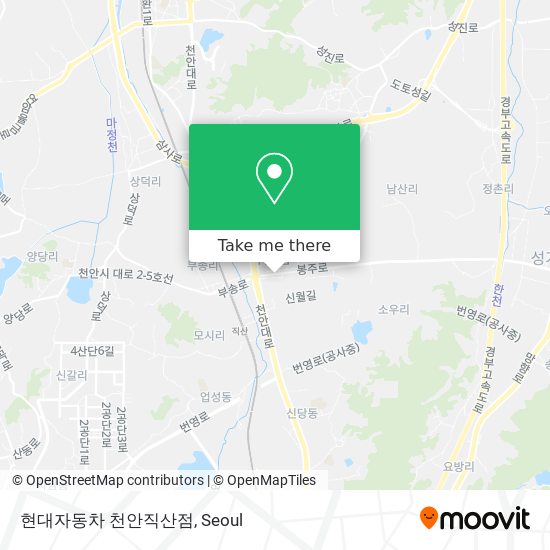 현대자동차 천안직산점 map