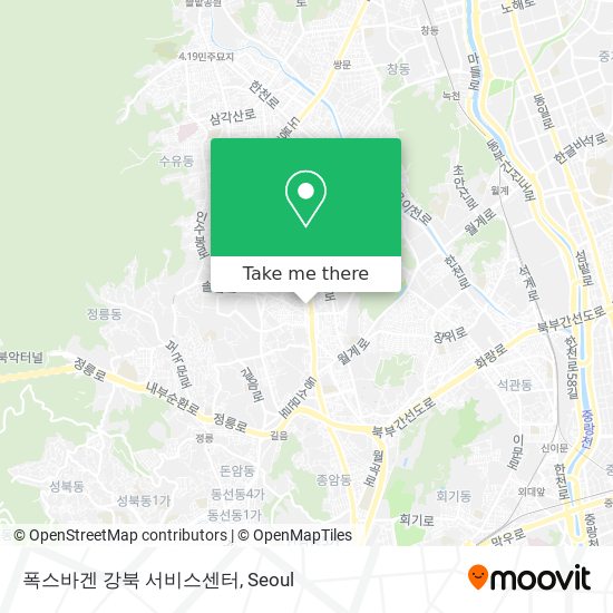 폭스바겐 강북 서비스센터 map