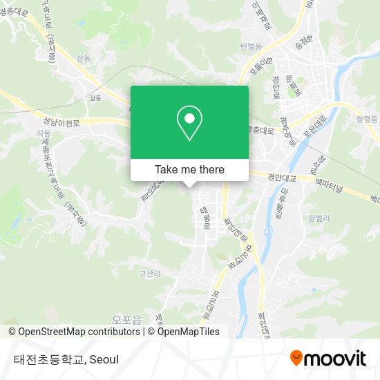 태전초등학교 map