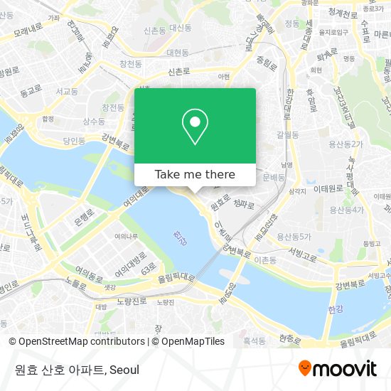 원효 산호 아파트 map