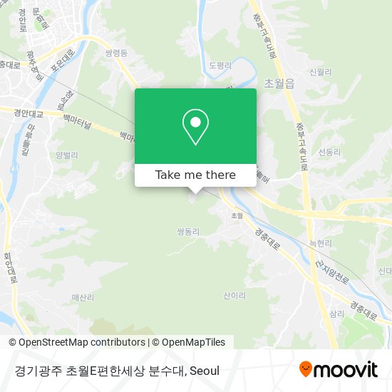 경기광주 초월E편한세상 분수대 map