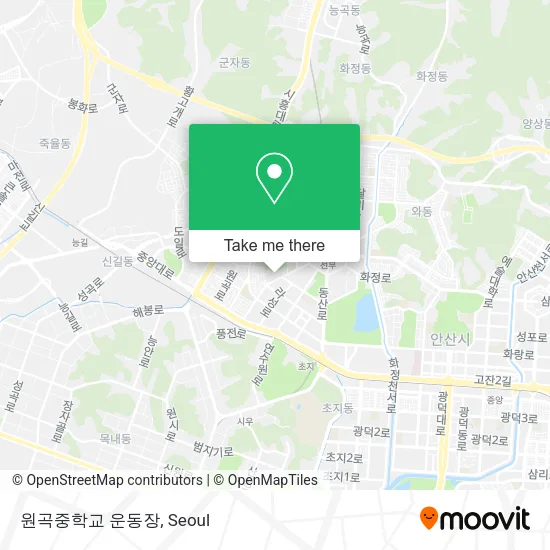 원곡중학교 운동장 map