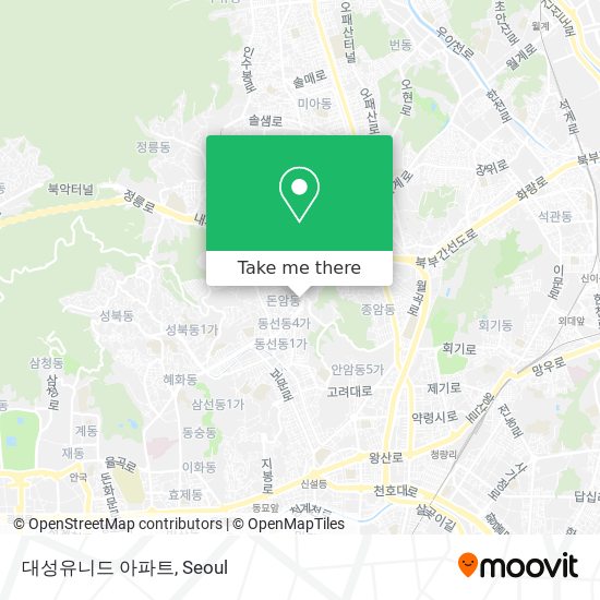 대성유니드 아파트 map