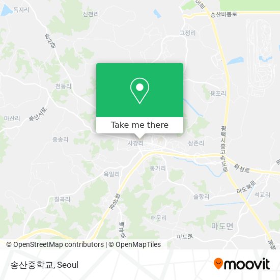 송산중학교 map