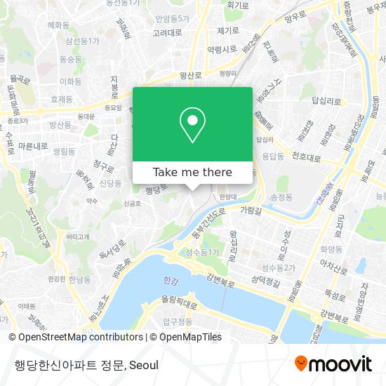 행당한신아파트 정문 map