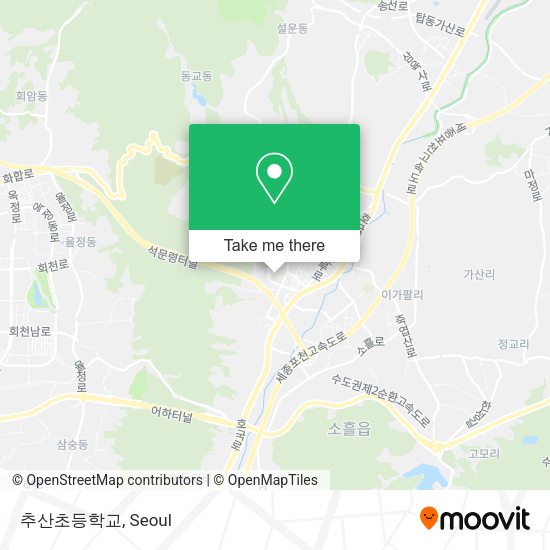 추산초등학교 map