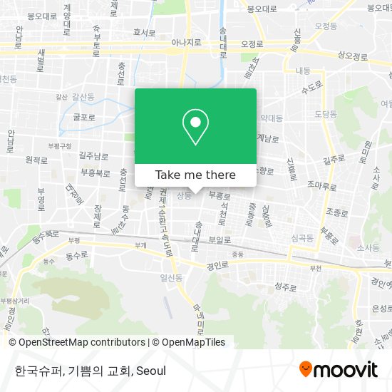 한국슈퍼, 기쁨의 교회 map