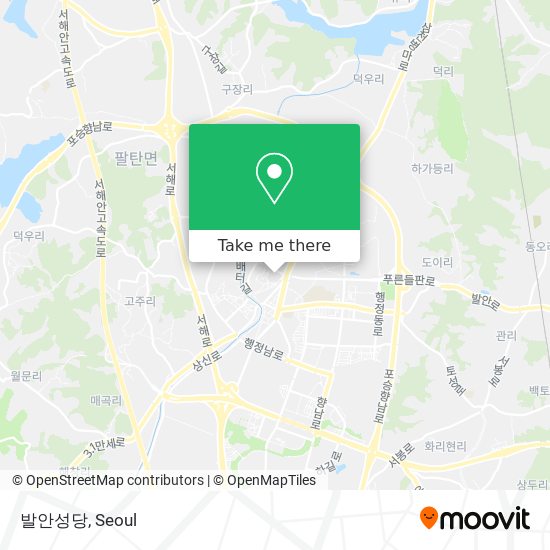 발안성당 map