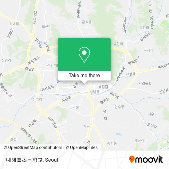 내혜홀초등학교 map