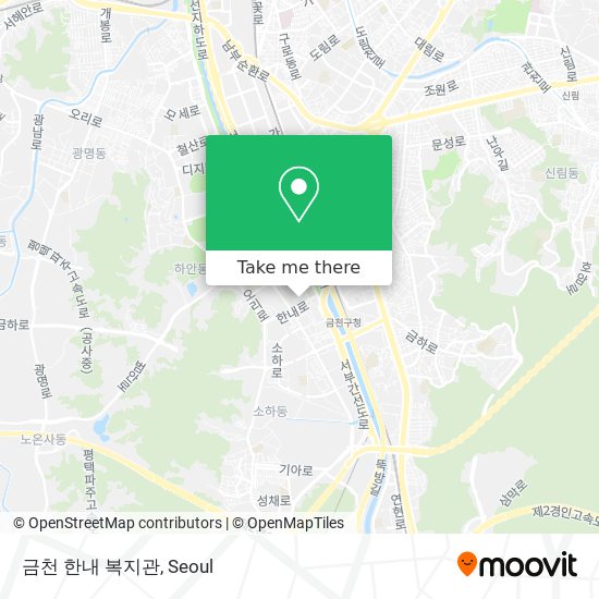 금천 한내 복지관 map
