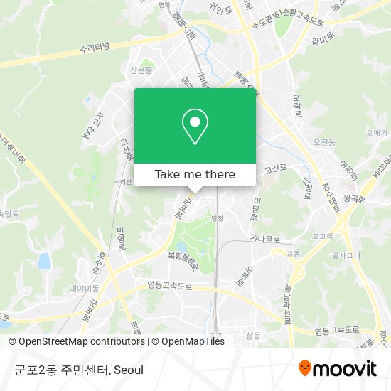 군포2동 주민센터 map