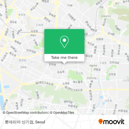 롯데리아 신기점 map