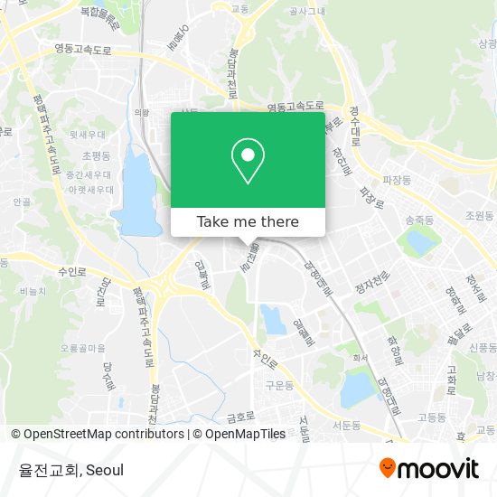 율전교회 map