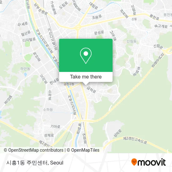 시흥1동 주민센터 map